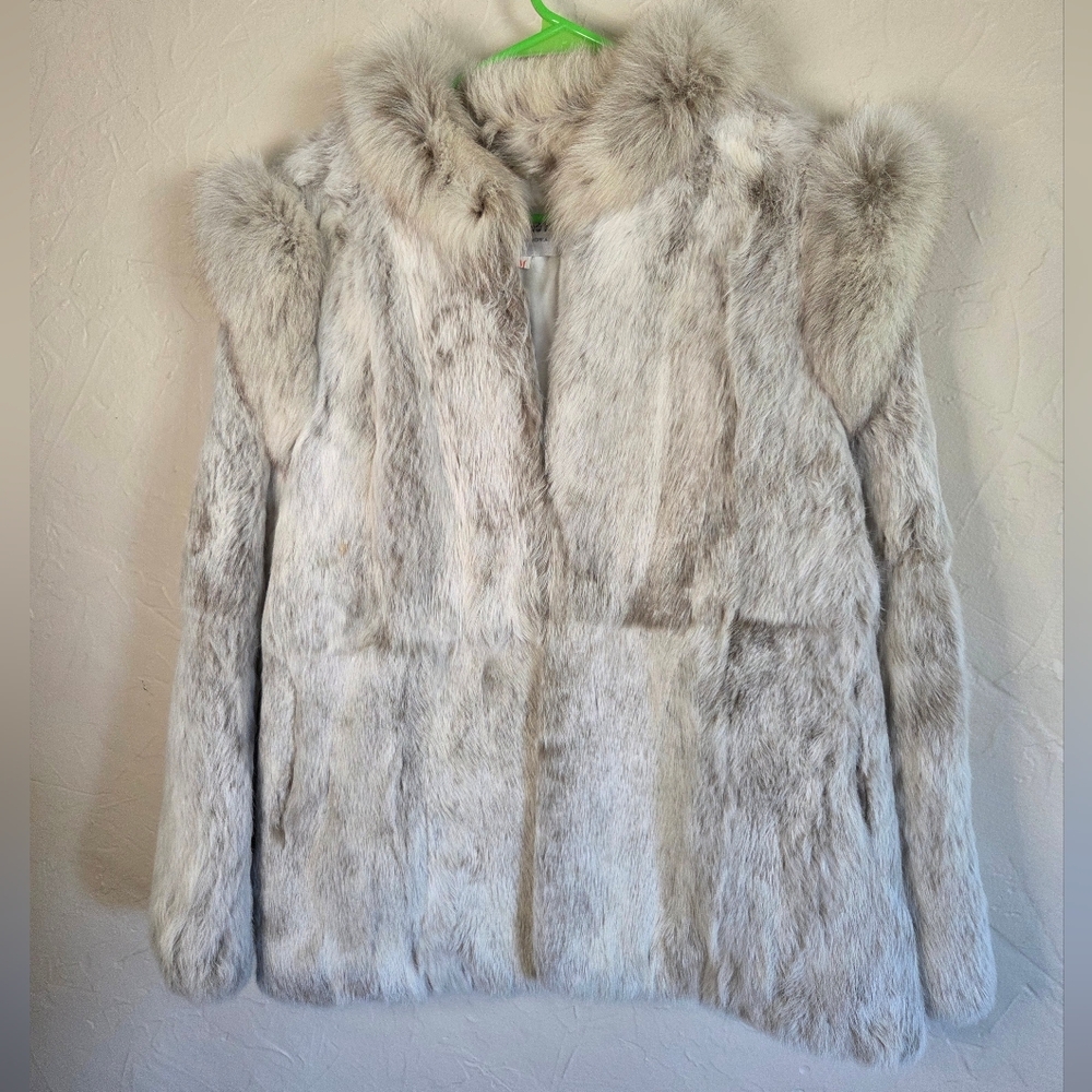 Split End Ltd. Rabbit Fur Fully Lined Jacket Size M